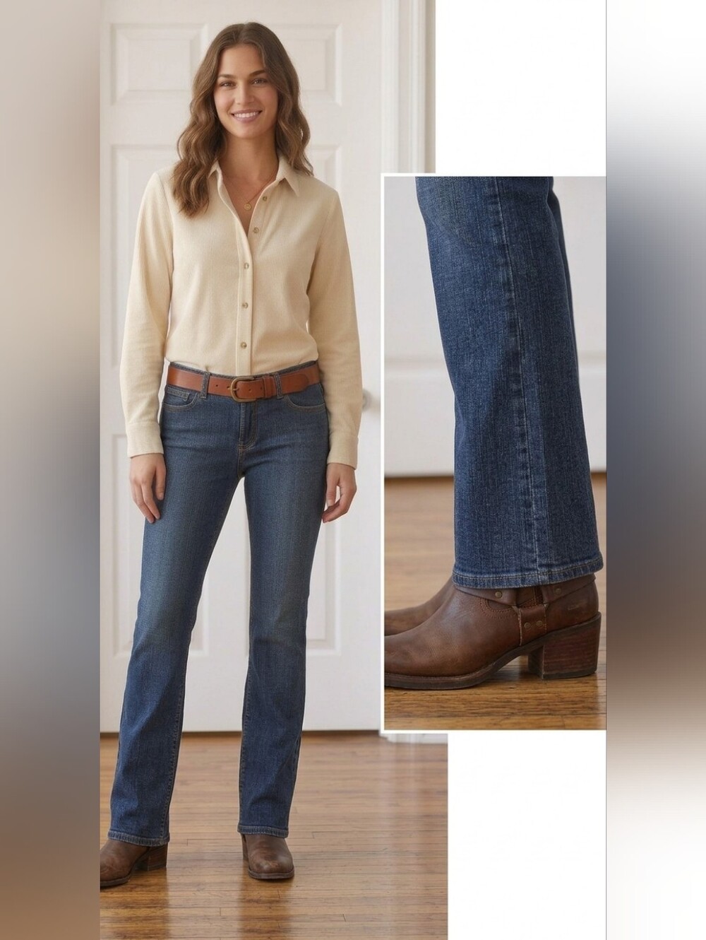Lucky Brand Women's Sundown Mid Low Rise Bootcut Jeans Blue Size 10 Made In USA.